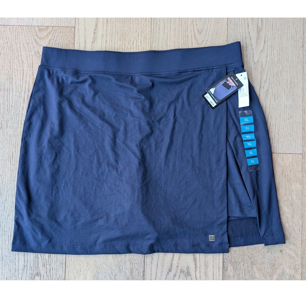 Anne Klein Sport AK Skort Navy Blue Built In Shorts Hidden Pocket Women's XL